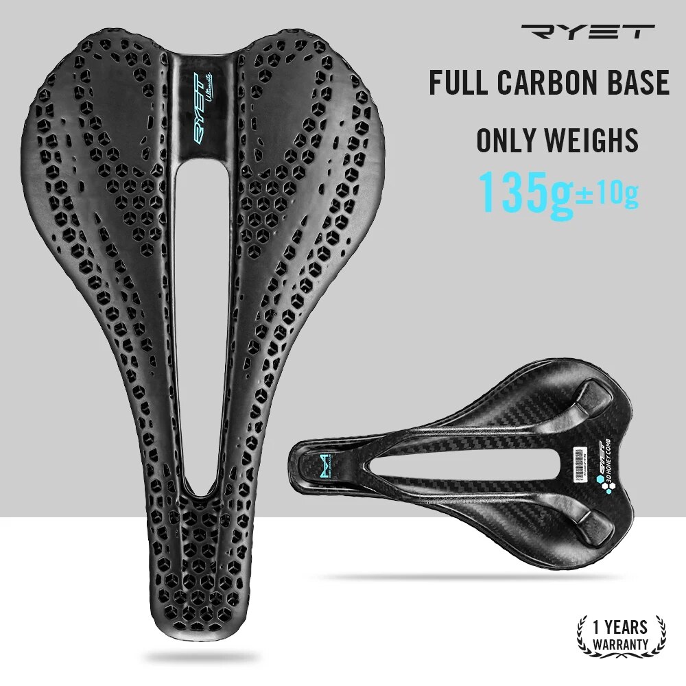 Carbon Fiber Saddle - RYET-Sela ultraleve impressa em carbono 3D