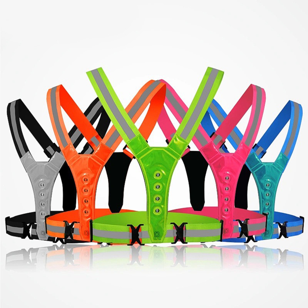 Cycling Gear In Winter - Colete de segurança LED ajustável para