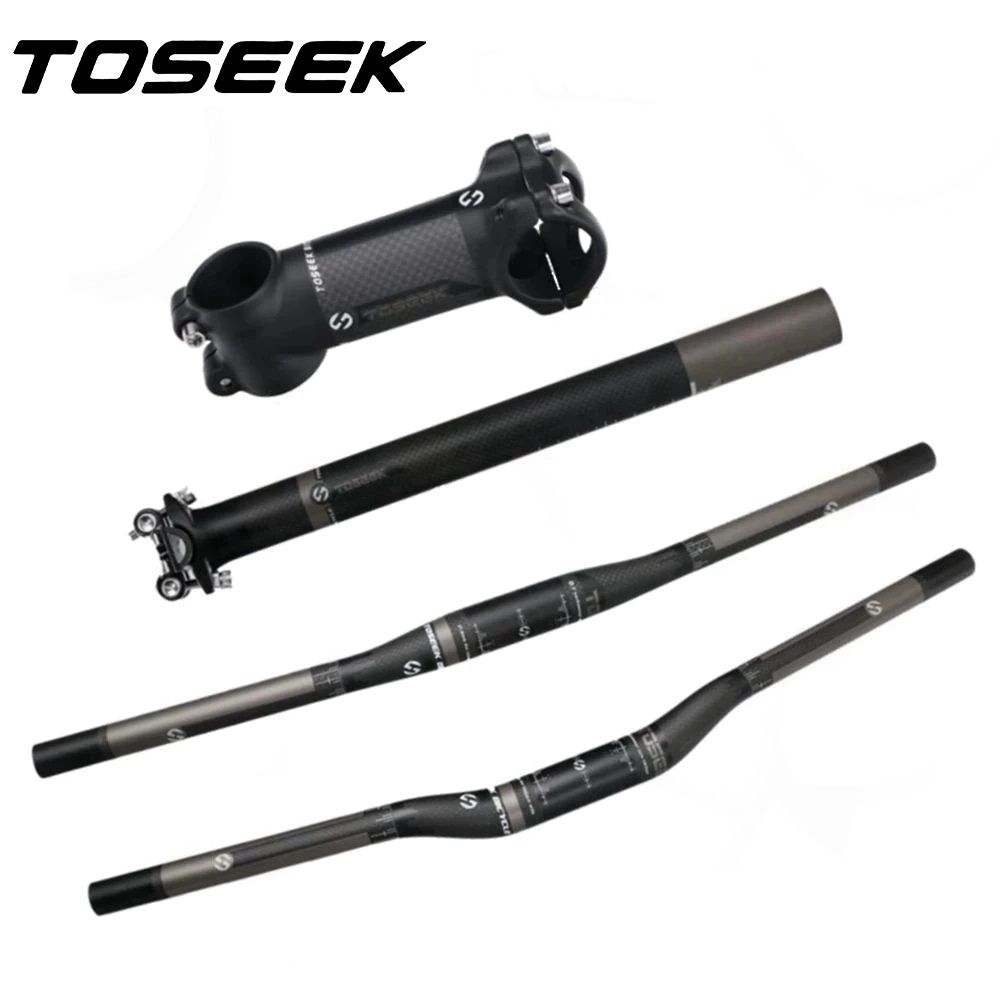 Carbon Fiber Saddle - Conjunto de Guidão TOSEEK Matte 3K
