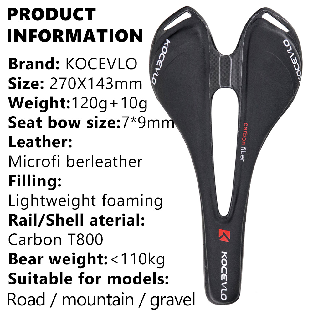 KOCEVLO Carbono Sela T800 Carb - Carbon Fiber Saddle avaliação e preço