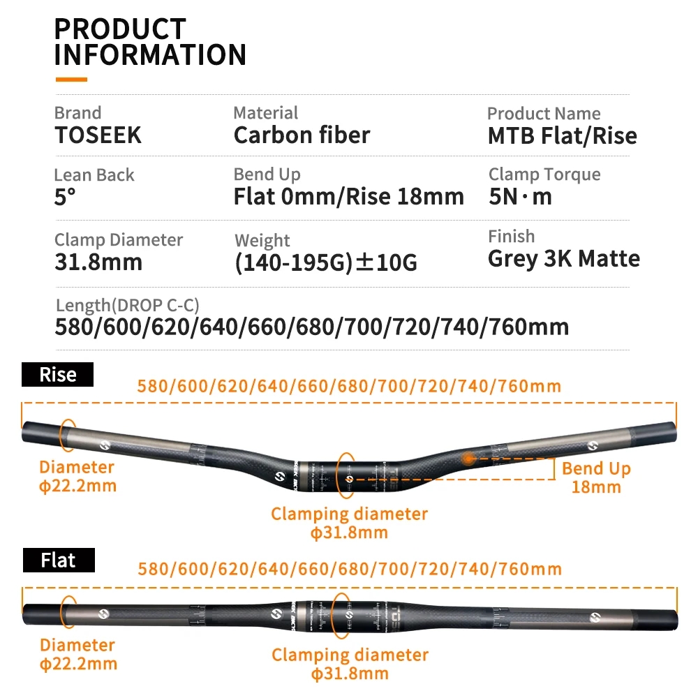 Conjunto de Guidão TOSEEK Matt - Carbon Fiber Saddle avaliação e preço